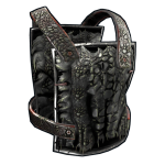 Black Alligator Metal Chest Plate