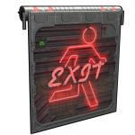 Neon Exit Garage Door