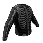Skeleton Costume Burlap Shirt